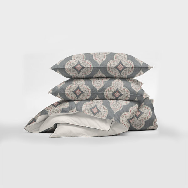 The Tailor's Bed Teagan Gray Standard Cotton 3 Piece Coverlet
